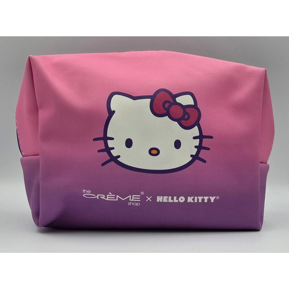 The Creme Shop x Hello Kitty Kawaii Makeup Bag Travel Cosmetic Case Pink Zip